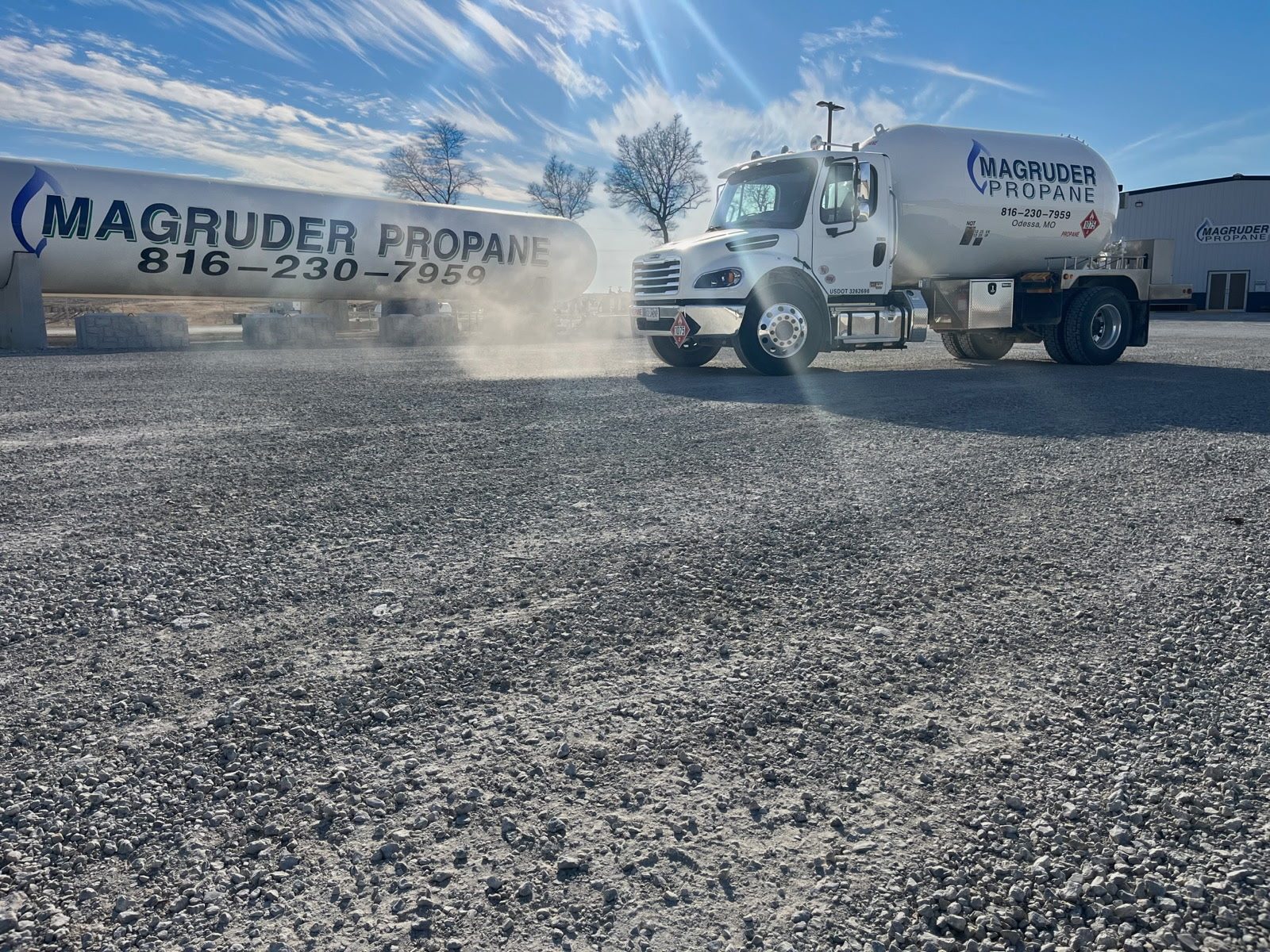 Magruder Propane truck and tank