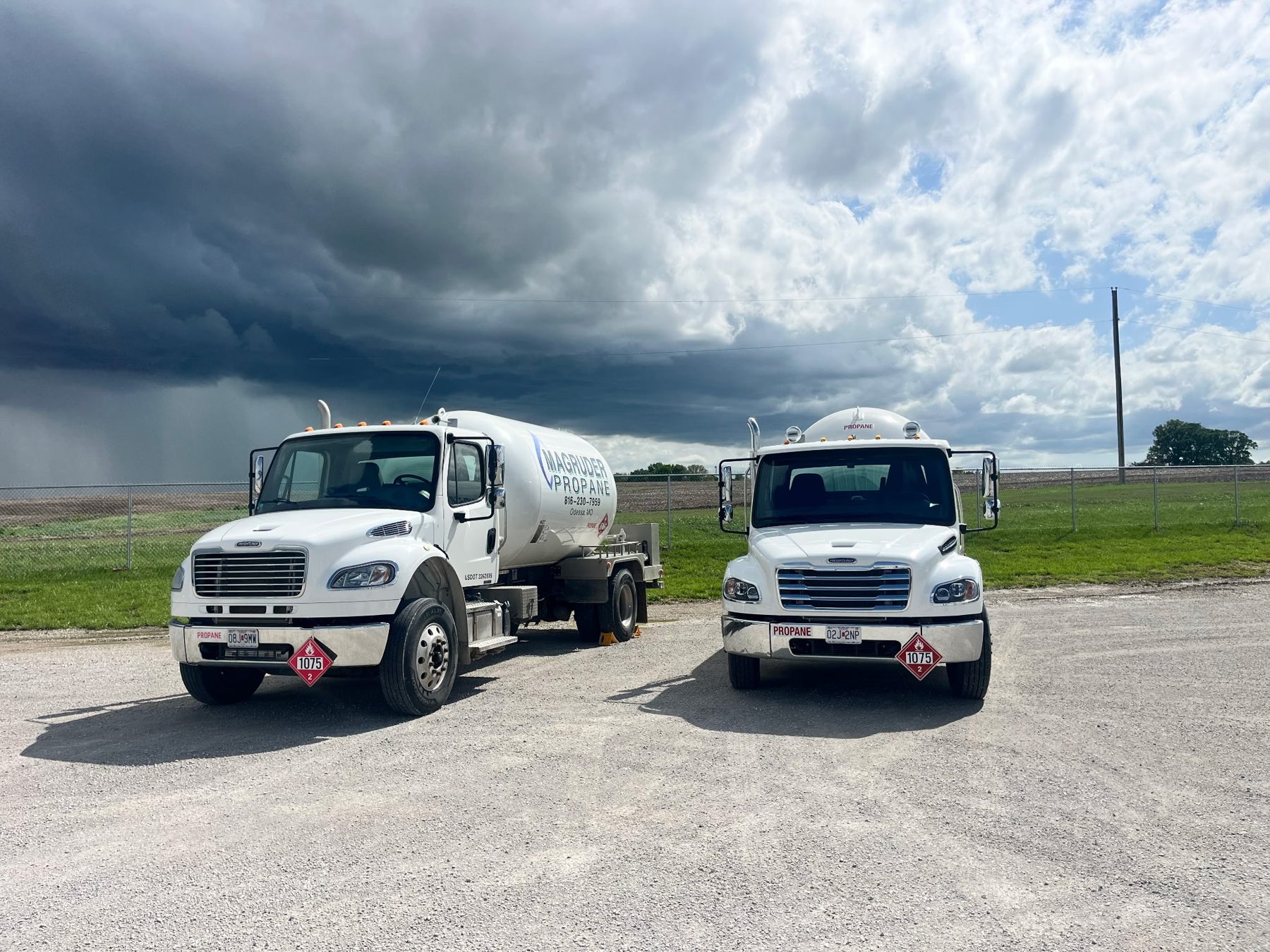 Two Magruder Propane trucks