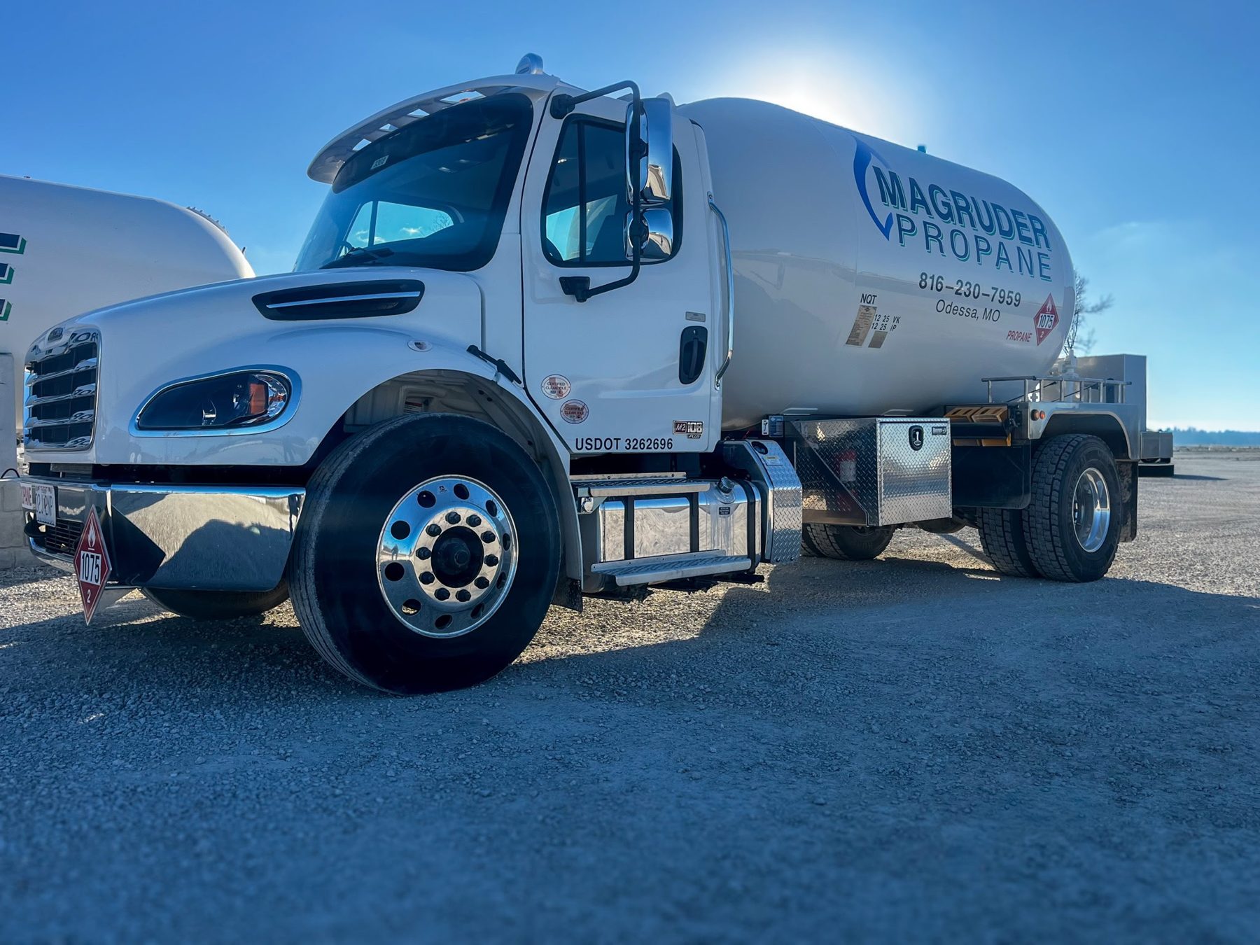 Magruder Propane truck close up